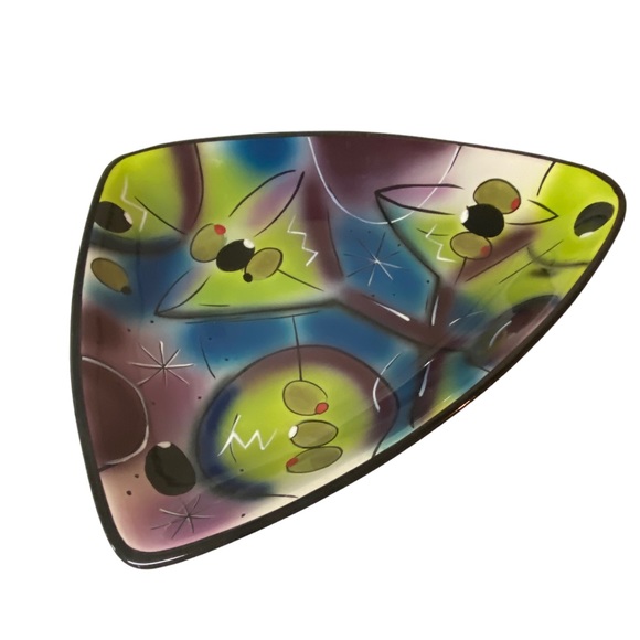 Clay Art Dining Vintage Clay Art Hand Painted Ceramic Retro Martini